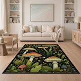 Multi-color and Patterns Whimsical Mushroom Grove Area Rug