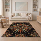 Bold Sunburst Geometric Area Rug