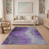 Purple Gradient Abstract Area Rug