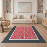 Red Heritage Tribal Red Heritage Tribal Geometric Area Rug