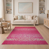 Bold Hot Pink Zebra Stripe Area Rug