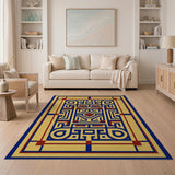 Southwestern Geometric Maze Area Rug