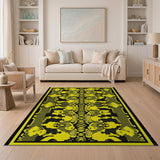 Geometric Modern Bold Yellow Geometric Abstract Area Rug