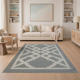Heritage Tribal Grey Geometric Heritage Tribal Area Rug