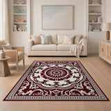 Ornate Red Medallion Persian Rug