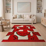 Watermelon Patchwork Area Rug