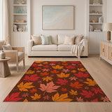 Autumn Maple Leaves Scatter Area Rug