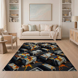 Industrial Rust Concrete Apocalypse Area Rug
