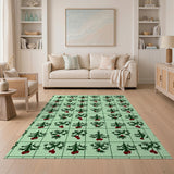 Whimsical Christmas Tree Silhouette Pattern Rug
