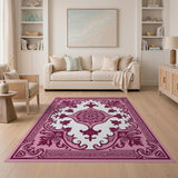 Traditional Persian Pink Ornate Medallion Area Rug