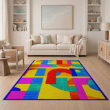 Vibrant Geometric Multi-Color No. 14 Area Rug