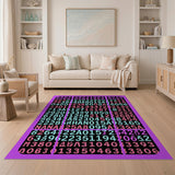 Geometric Modern Multi-color and Patterns Vibrant Multi-Color Geometric Modern Area Rug