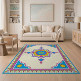 Vibrant Multi-Color Persian Star Medallion Rug