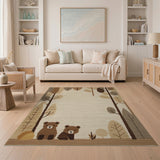 Cute Woodland Bears Forest Area Rug