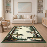 Leaping Trout Forest Area Rug