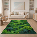Lush Emerald Forest Hills Area Rug