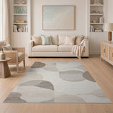 Abstract Area Organic Abstract Beige Area Rug