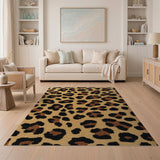 Leopard Print Shag Area Rug