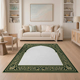Ornate Emerald Arch Persian Area Rug