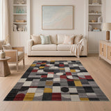 Bold Geometric Multi-Color Multi-color and Patterns Area Rug