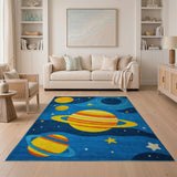 Kids Outer Space Planets Area Rug