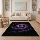 Purple Purple Cosmic Vortex Area Rug