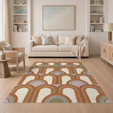 Retro Arch Geometric Area Rug