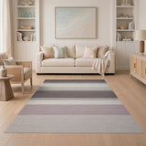 Modern Grey Ombre Striped Area Rug