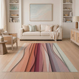 Wavy Layered Abstract Area Rug
