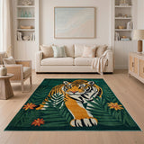 Bold Jungle Tiger Prowl Area Rug