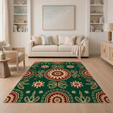 Traditional Persian Mandala Area Rug in Vibrant Multi-Color