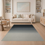 Black to White Ombre Gradient Area Rug