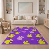 Playful Paw Prints Area Rug