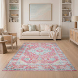 Distressed Vintage Pink Distressed Vintage Area Rug