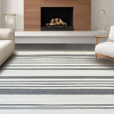 Ultra Soft Area Rug, Non Slip, Stain Resistant, Washable Area Rugs for Living Room, Bedroom, Chic Modern Lattice Design(Black)