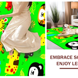 Ultra Soft Area Rug, Non Slip, Stain Resistant, Washable Area Rugs for Living Room, Bedroom, Joyful Illustrative Playful Scene(Yellow)