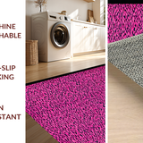 Ultra Soft Area Rug, Non Slip, Stain Resistant, Washable Area Rugs for Living Room, Bedroom, Feminine Blush Animal Print Aesthetic(Pink)