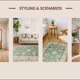 Elegant Sage Green Tiled Design(Ivory)