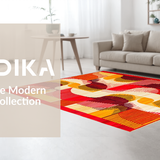 Ultra Soft Area Rug, Non Slip, Stain Resistant, Washable Area Rugs for Living Room, Bedroom, Scandinavian Inspired Bold Patterns(Red)
