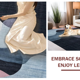 Ultra Soft Area Rug, Non Slip, Stain Resistant, Washable Area Rugs for Living Room, Bedroom, Stylish Bow Bath Rug - Artistic Decorative Accent for Home Decor(Black)