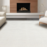 Ultra Soft Area Rug, Non Slip, Stain Resistant, Washable Area Rugs for Living Room, Bedroom, Transitional Earth Tones Elegance(White)