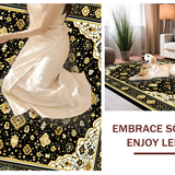 Ultra Soft Area Rug, Non Slip, Stain Resistant, Washable Area Rugs for Living Room, Bedroom, Rustic Taffeta Abstract Harmony(Black)