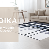 Ultra Soft Area Rug, Non Slip, Stain Resistant, Washable Area Rugs for Living Room, Bedroom, Stylish Black and White Geometric Striped Area Rug(Gray)