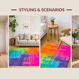 Playful Shaggy Rainbow Color Splash(Pink)