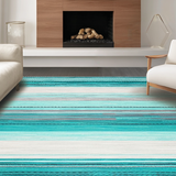 Ultra Soft Area Rug, Non Slip, Stain Resistant, Washable Area Rugs for Living Room, Bedroom, Rustic Textured Colorful Weave(Green)