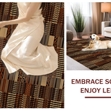 Ultra Soft Area Rug, Non Slip, Stain Resistant, Washable Area Rugs for Living Room, Bedroom, Whimsical Retro Animal Print(Brown)