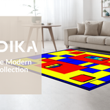 Ultra Soft Area Rug, Non Slip, Stain Resistant, Washable Area Rugs for Living Room, Bedroom, Playful Bright Numbered Design(Yellow)