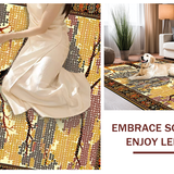 Ultra Soft Area Rug, Non Slip, Stain Resistant, Washable Area Rugs for Living Room, Bedroom, Nature-Inspired Earthy Tones(Gold)