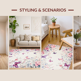 Charming Pink Garden Motif(Ivory)