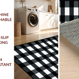 Rustic Black and White Checkered Design(Black)